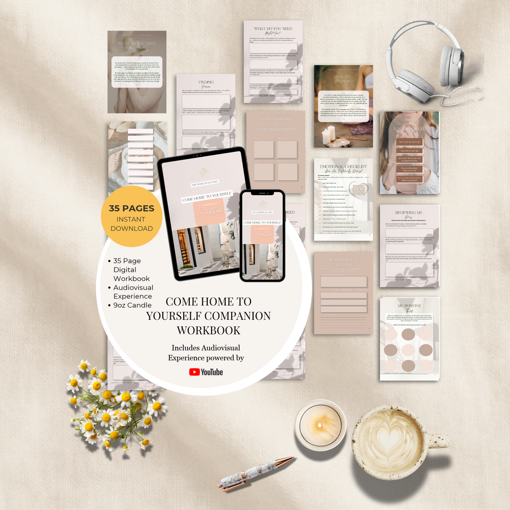 Come Home to Yourself™ Digital Workbook & Interactive Candle Set